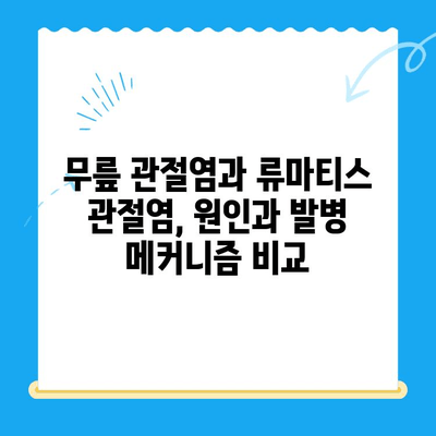 무릎관절염 증상| 류마티스 관절염과의 차이점 | 비교 분석, 증상, 원인, 치료