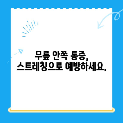 무릎 안쪽 통증, 원인과 관리법|  내 몸을 지키는 솔루션 | 무릎 통증, 무릎 안쪽 통증 원인, 무릎 안쪽 통증 관리, 운동, 스트레칭, 치료