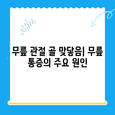 무릎 관절 골 맞닿음| 원인, 증상, 치료 및 예방 | 무릎 통증, 연골 손상, 관절염