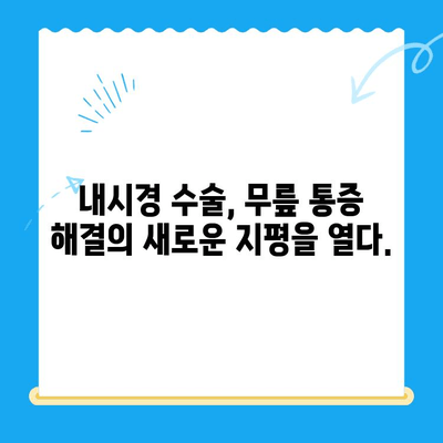 야외 활동 후 무릎 통증? 내시경으로 해결책 찾기| 증상, 원인, 치료법 | 무릎 통증, 내시경 수술, 야외 활동 부상