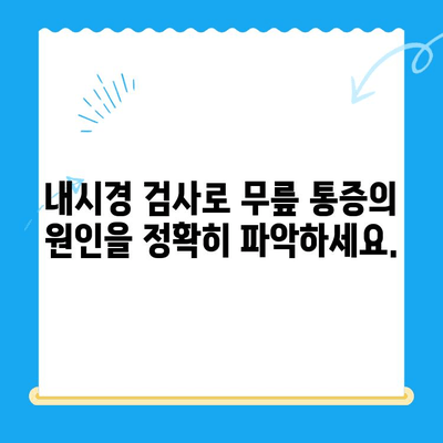 무릎 뒤 통증의 원인, 내시경 검사로 정확히 진단하고 개선하세요 | 무릎 통증, 내시경, 원인 파악, 치료 방법