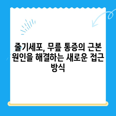 무릎 줄기세포| 통증 악화를 막는 희망 | 무릎 통증, 관절염, 재생 치료, 줄기세포 치료