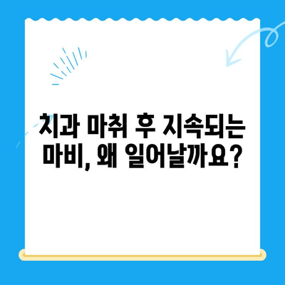 치과 마취 후 지속되는 마비| 원인과 해결책 | 마취 후유증, 감각 이상, 치과 치료 후 통증