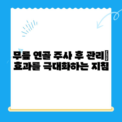 무릎 연골 주사와 관리의 중요성| 효과적인 치료 및 예방 가이드 | 무릎 통증, 연골 재생, 관절 건강, 운동, 식단