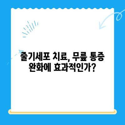 무릎 통증, 줄기세포 치료가 해답일까요? | 무릎 통증, 줄기세포 치료, 치료법, 성공 사례