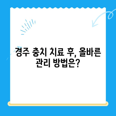 경주 충치 치료, 최고의 선택은? | 치과 추천, 비용, 관리 방법