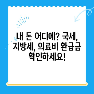 내 돈 돌려받자! 국세, 지방세, 의료비, 통신 미환급금 한눈에 확인하고 놓치지 말자 | 환급금, 미환급금, 확인 방법, 꿀팁