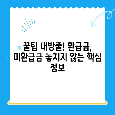 내 돈 돌려받자! 국세, 지방세, 의료비, 통신 미환급금 한눈에 확인하고 놓치지 말자 | 환급금, 미환급금, 확인 방법, 꿀팁