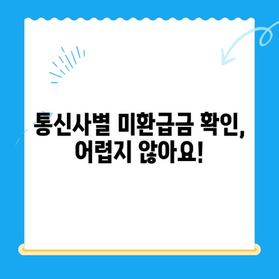 통신비 미환급금 확인하고 돌려받자! | 통신사별 확인 방법, 미환급금 찾는 꿀팁