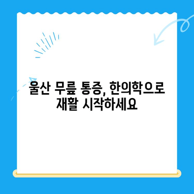 울산 한의원 추천! 무릎 통증 재활, 이렇게 하세요 | 무릎 통증, 재활 운동, 한의학 치료, 울산 한의원