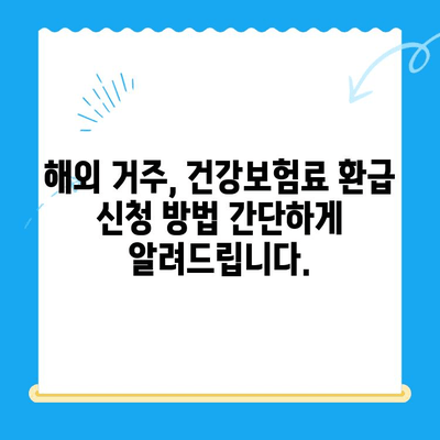 외국 거주로 인한 건강보험료 미환급금, 놓치지 말고 확인하세요! | 건강보험, 환급, 해외 거주, 팁