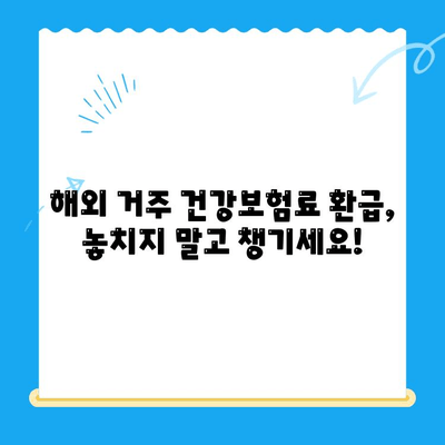 외국 거주로 인한 건강보험료 미환급금, 놓치지 말고 확인하세요! | 건강보험, 환급, 해외 거주, 팁