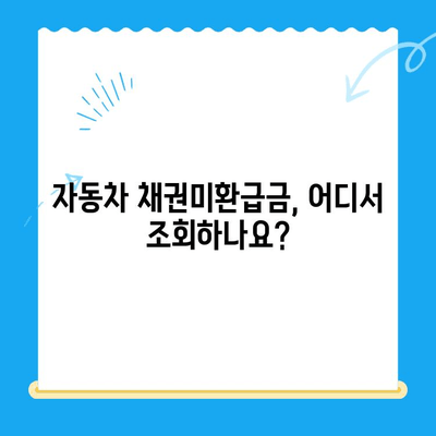 자동차 채권미환급금 조회, 이제 쉽게! 간편 조회 방법 총정리 | 자동차, 미환급금, 조회, 방법, 가이드