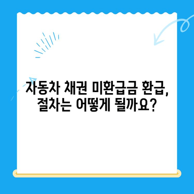 자동차 채권 미환급금, 내 돈 찾는 방법! | 확인, 환급, 절차, 주의 사항