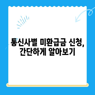 통신비 미환급금 찾는 방법| 내 돈 돌려받는 완벽 가이드 | 통신비, 환불, 미환급금, 확인, 신청