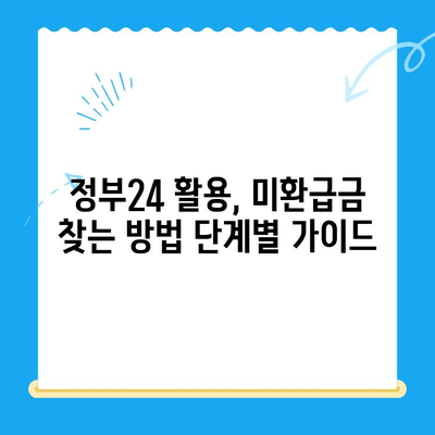 정부 미환급금, 정부24로 한 번에 찾는 방법 | 미환급금 조회, 환급 신청, 정부24 활용 가이드