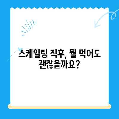 경주 치과 스케일링 후 식사, 언제부터 가능할까요? | 스케일링, 식사, 주의사항, 경주 치과 추천