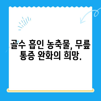 골수 흡인 농축물 무릎 주사| 골관절염 치료의 새로운 가능성 | 골관절염, 무릎 통증, 줄기세포 치료