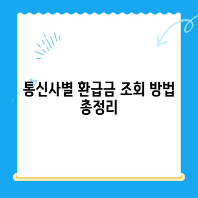 통신비 환급금 찾기| 내 돈 돌려받는 완벽 가이드 | 통신비, 환급금 조회, 미환급금, 통신사