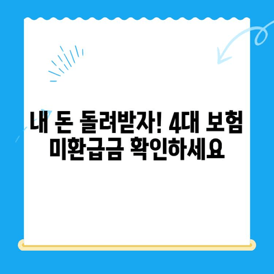 4대 보험 미환급금 찾아서 돌려받자! | 조회, 정산신청, 간편 안내