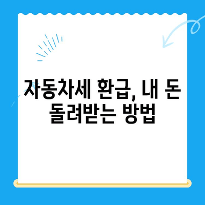 2024년 자동차 미환급금, 내 돈 찾는 방법 완벽 가이드 | 자동차세 환급, 미환급금 조회, 환급 신청