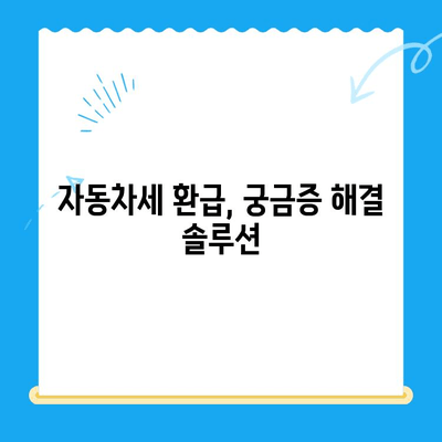 2024년 자동차 미환급금, 내 돈 찾는 방법 완벽 가이드 | 자동차세 환급, 미환급금 조회, 환급 신청