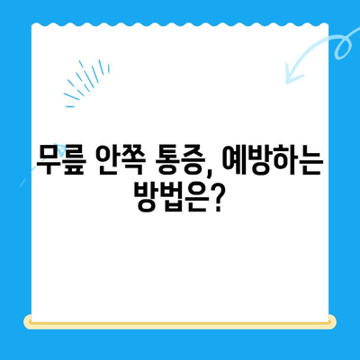 무릎 안쪽 통증, 왜 생길까? 원인과 해결 솔루션 | 무릎 통증, 통증 완화, 운동, 치료