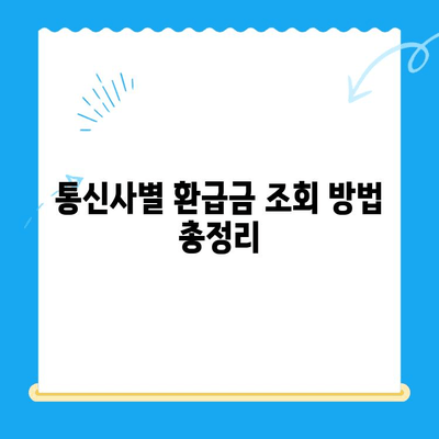 통신비 환급금 조회하고 미환급금 찾는 완벽 가이드 | 통신사별 조회 방법, 환급 절차, 주의 사항