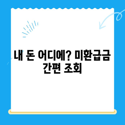 정부 미환급금 통합 신청, 한번에 해결하세요! | 미환급금 조회, 신청 방법, 간편 가이드