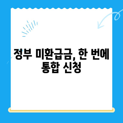 정부 미환급금 통합 신청, 한번에 해결하세요! | 미환급금 조회, 신청 방법, 간편 가이드