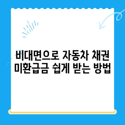 자동차 채권 미환급금, 내 돈 찾는 방법 | 확인, 비대면 환급, 간편 가이드