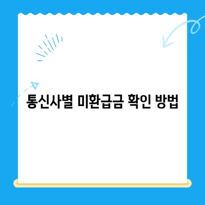 통신비 미환급금, 내 돈 돌려받는 방법 알아보기 | 통신비 환급, 미환급금 확인, 통신사별 환급 절차