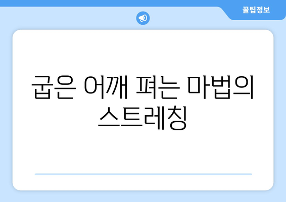 라운드 숄더 교정, 지금 바로 시작하세요! | 라운드 숄더 스트레칭, 자세 교정 운동, 굽은 어깨 펴기