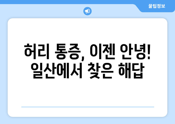 일산 허리통증 극복 후기| 자세 교정과 재활, 나의 경험 공유 | 허리통증, 자세교정, 재활, 일산, 후기, 경험