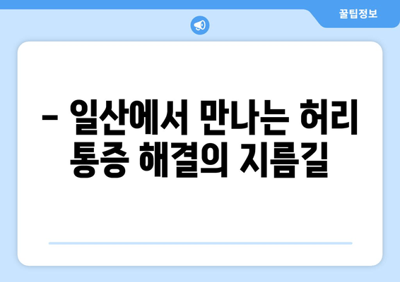 일산 허리 통증, 이제는 자세 교정과 재활로 해결하세요| 실제 후기와 함께 | 허리 통증, 자세 교정, 재활, 일산, 후기, 치료