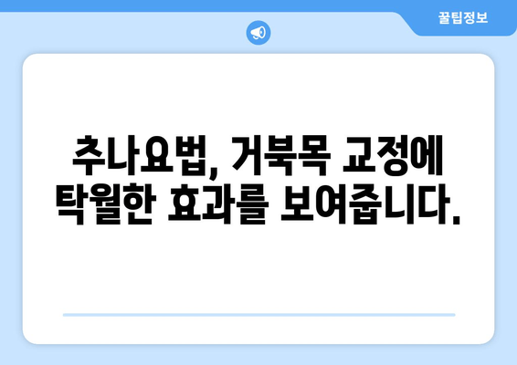 추나로 거북목 교정하기| 효과적인 자세 교정 방법 및 추천 | 거북목, 자세 교정, 추나요법, 목 통증 해소