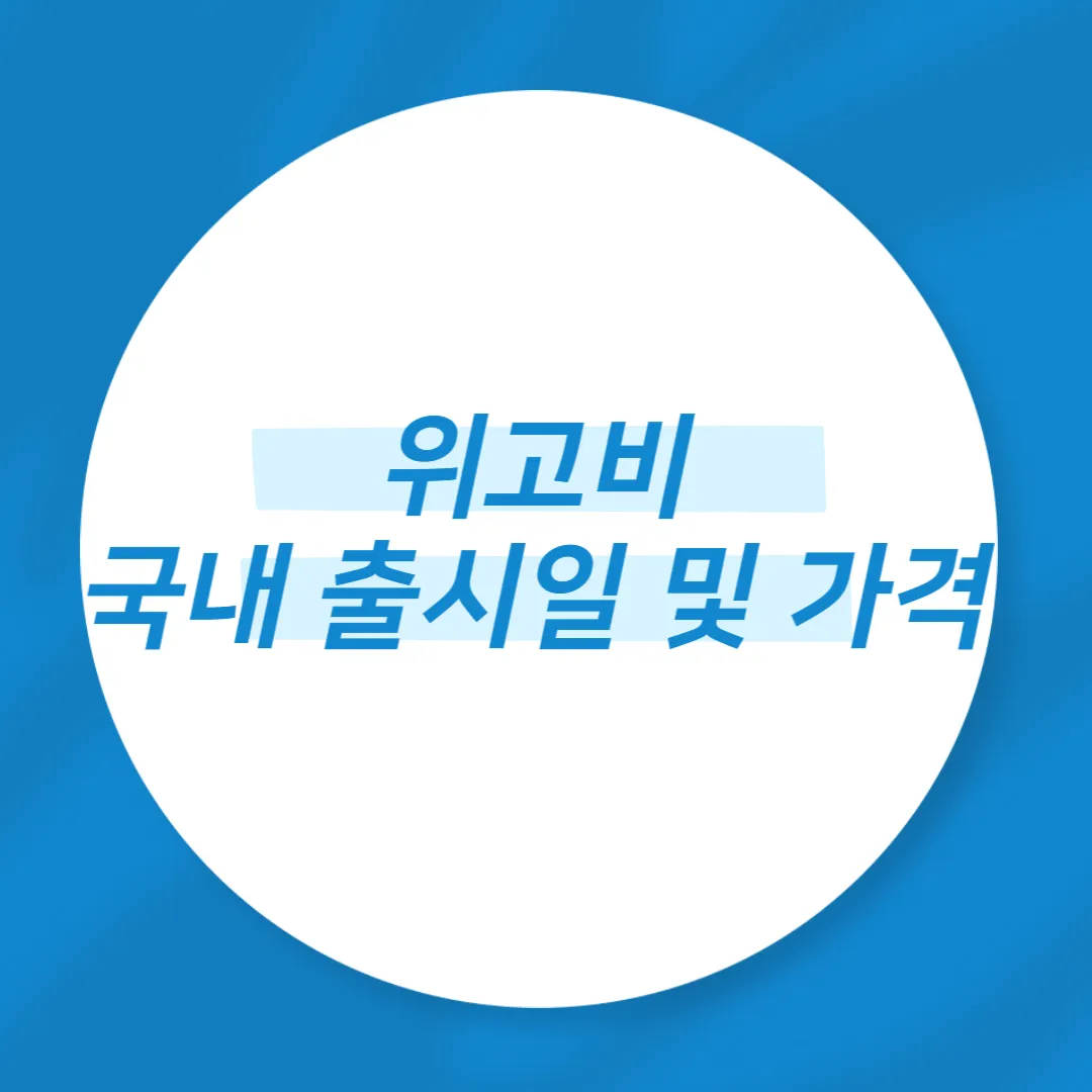 위고비 국내 출시일 