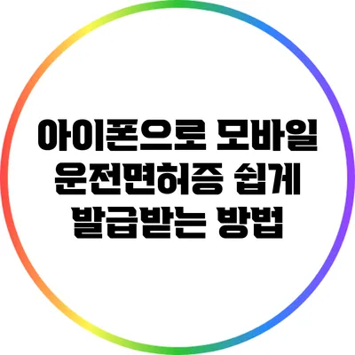아이폰으로 모바일 운전면허증 쉽게 발급받는 방법