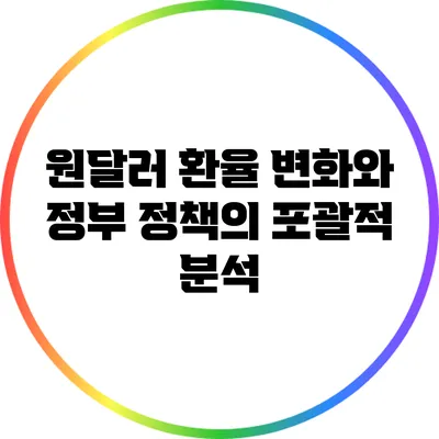 원달러 환율 변화와 정부 정책의 포괄적 분석