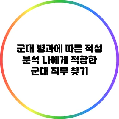 군대 병과에 따른 적성 분석: 나에게 적합한 군대 직무 찾기
