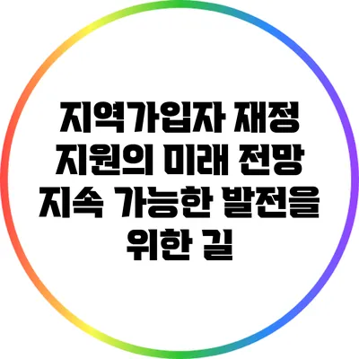 지역가입자 재정 지원의 미래 전망: 지속 가능한 발전을 위한 길