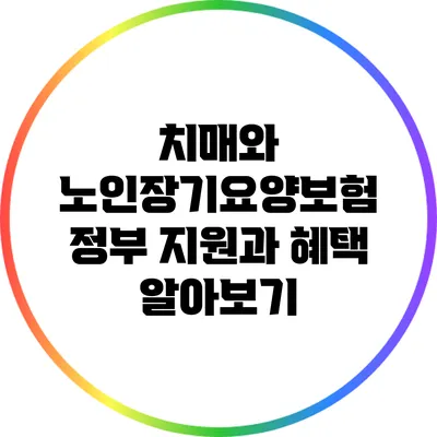 치매와 노인장기요양보험: 정부 지원과 혜택 알아보기